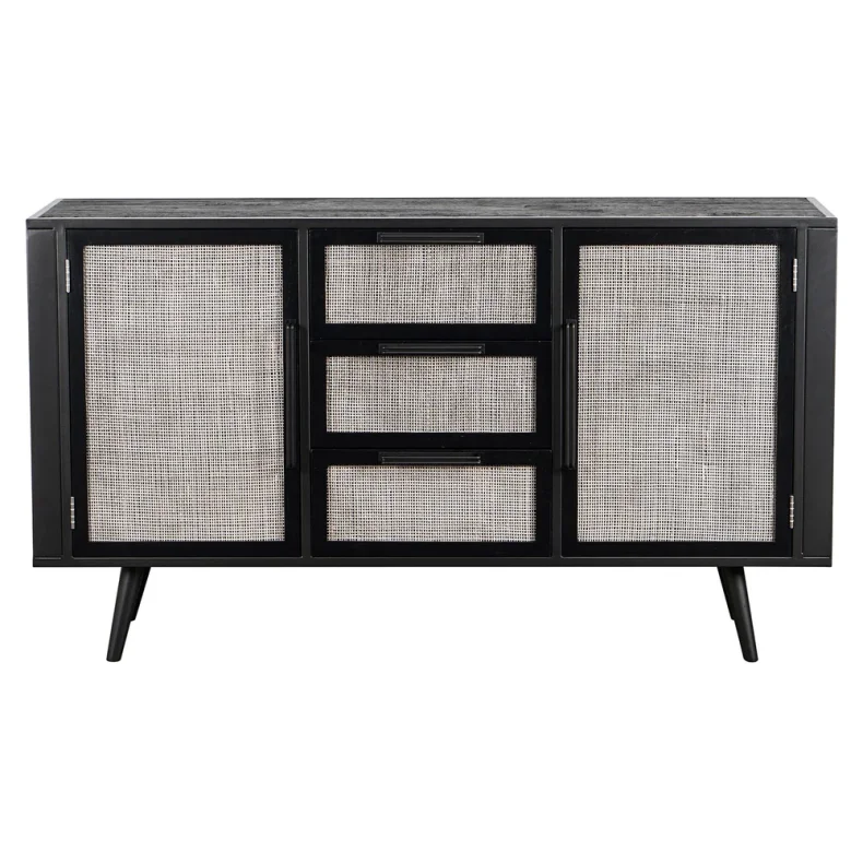 NOVASOLO NORDIC MINDI RATTAN NORDIC SORT SK�NK MED 2 L�GER OG 3 SKUFFE - 160