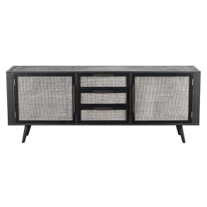 NOVASOLO NORDIC MINDI RATTAN NORDIC SORT SK�NK MED 2 L�GER OG 3 SKUFFE - 200