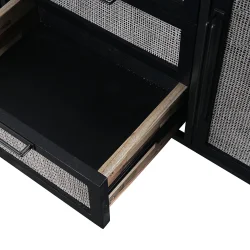 NOVASOLO NORDIC MINDI RATTAN NORDIC SORT SK�NK MED 2 L�GER OG 3 SKUFFE - 200
