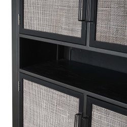 NOVASOLO NORDIC MINDI RATTAN NORDIC SORT SK�NK MED 4 L�GER OG 3 SKUFFE - 130