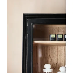 NORDAL VIVA VITRINESKAB SORT/NATUR - 210