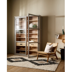 NORDAL VIVA VITRINESKAB GR�/NATUR - 210