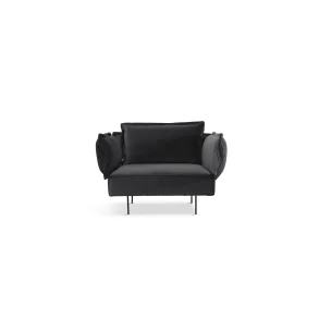 LOVE SEAT VELVET DARK GRAY - 100