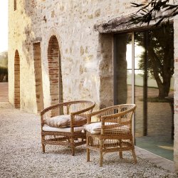 TINE K HOME STOL RATTAN INKL HYNDE HVID - 82