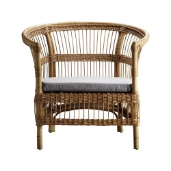 TINE K HOME LOUNGE STOL RATTAN INKL HYNDE GREY - 88
