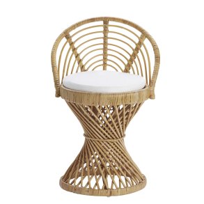 TINE K HOME STOL RATTAN INKL HYNDE HVID - 77