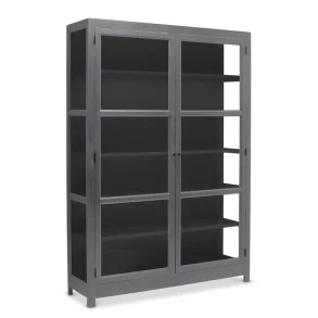 LIVINGOODIES VITRINSKAB CARLINGTON EDGE BL�GR�/SORT - 145