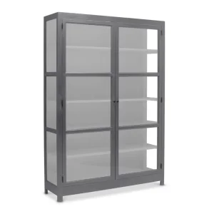 LIVINGOODIES VITRINSKAB CARLINGTON EDGE BL�GR�/LYSEGR� - 145