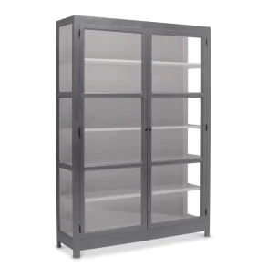 LIVINGOODIES VITRINSKAB CARLINGTON EDGE BL�GR�/GR�BRUN - 145