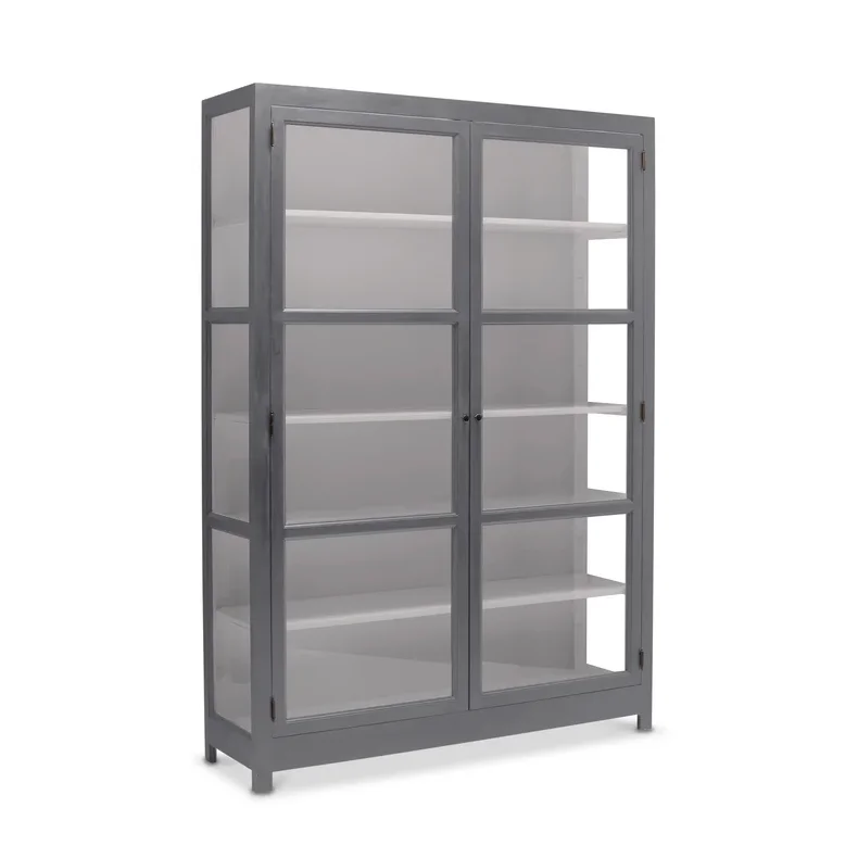 LIVINGOODIES VITRINSKAB CARLINGTON EDGE BL�GR�/GR�BRUN - 145
