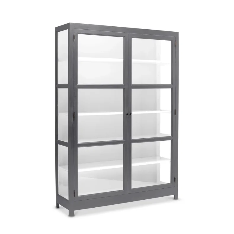 LIVINGOODIES VITRINSKAB CARLINGTON EDGE BL�GR�/HVID - 145