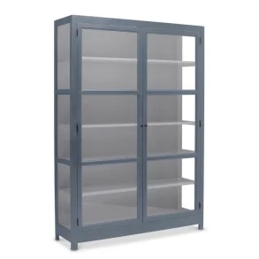 LIVINGOODIES VITRINSKAB CARLINGTON EDGE BL�/BL�GR� - 145