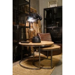 TRADEMARK LIVING PARIS INDSKUDSBORD/RUNDT DESIGN - 2 STK