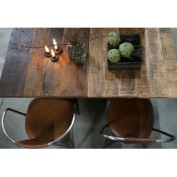 TRADEMARK LIVING STOL SHINY/BRUN - 80