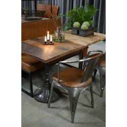 TRADEMARK LIVING STOL SHINY/BRUN - 80