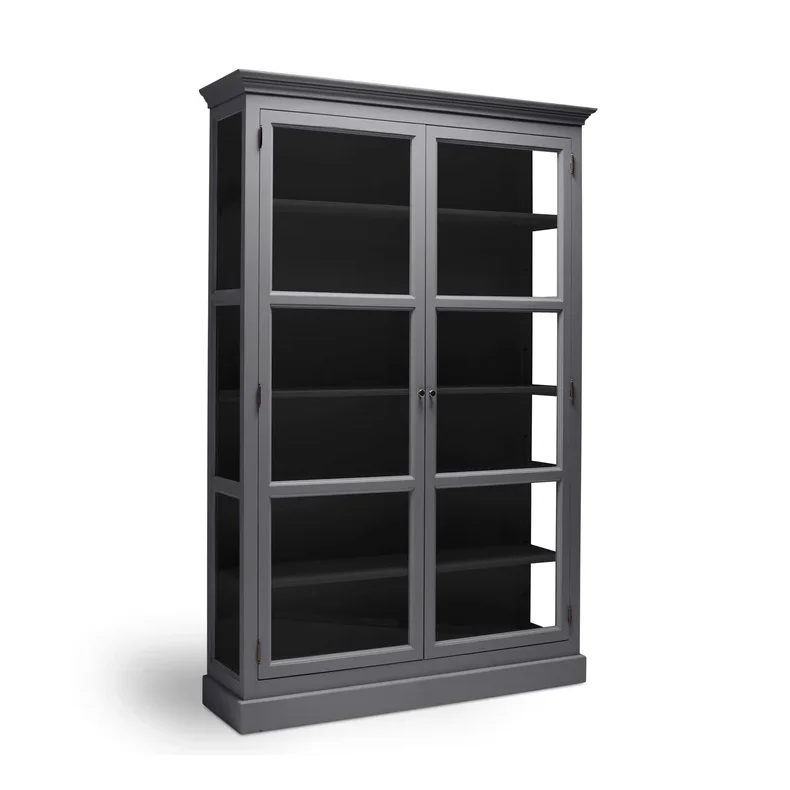 LIVINGOODIES H�J VITRINSKAB CARLINGTON MEDIUM BL�GR�/SORT 120