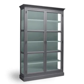 LIVINGOODIES H�J VITRINSKAB CARLINGTON MEDIUM BL�GR�/GR�N 120