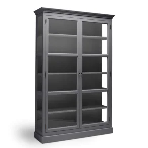 LIVINGOODIES H�J VITRINSKAB CARLINGTON MEDIUM BL�GR�/M�RKEGR� - 120