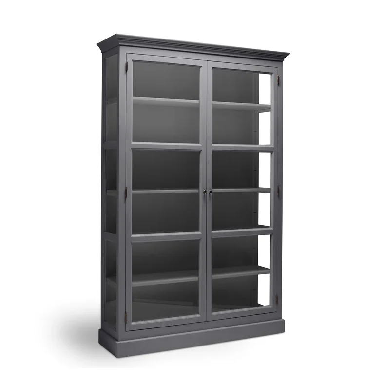LIVINGOODIES H�J VITRINSKAB CARLINGTON MEDIUM BL�GR�/M�RKEGR� - 120