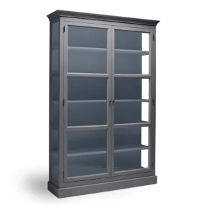 LIVINGOODIES H�J VITRINSKAB CARLINGTON MEDIUM BL�GR�/BL� 120
