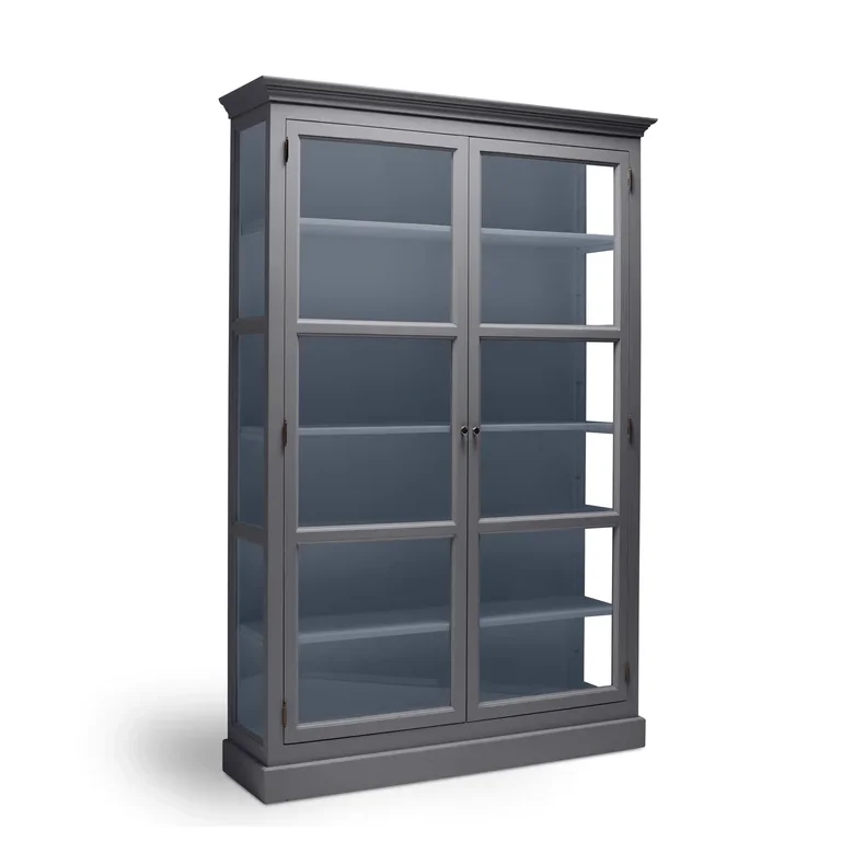 LIVINGOODIES H�J VITRINSKAB CARLINGTON MEDIUM BL�GR�/BL� 120