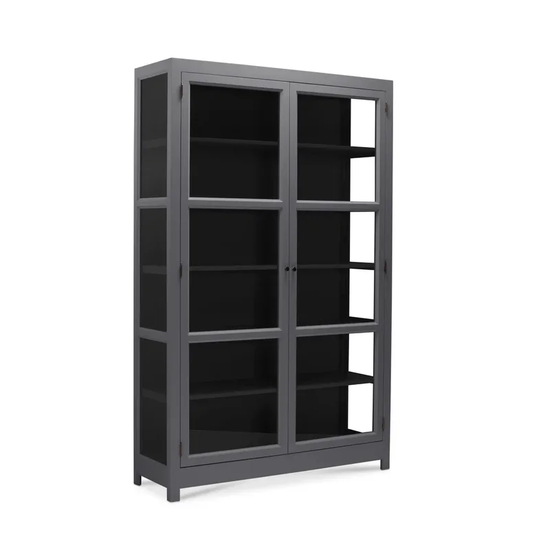 LIVINGOODIES VITRINSKAB CARLINGTON EDGE BL�GR�/SORT - 130