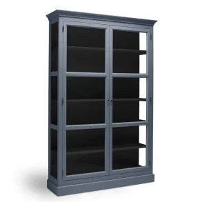 LIVINGOODIES H�J VITRINSKAB CARLINGTON MEDIUM BL�/SORT - 145