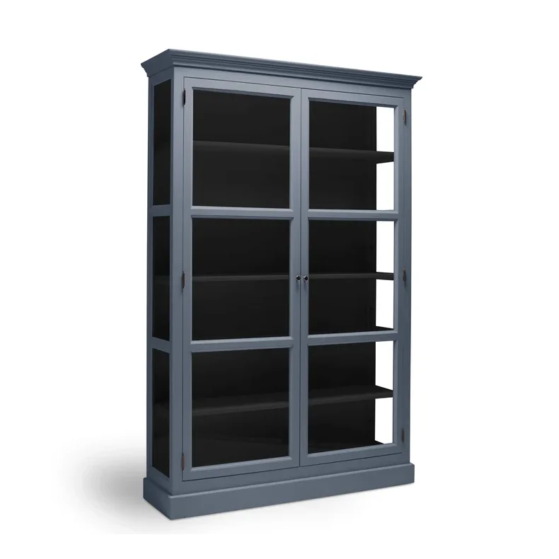 LIVINGOODIES H�J VITRINSKAB CARLINGTON MEDIUM BL�/SORT - 145