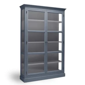 LIVINGOODIES H�J VITRINSKAB CARLINGTON MEDIUM BL�/BL�BR� - 145