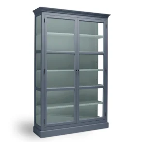 LIVINGOODIES H�J VITRINSKAB CARLINGTON MEDIUM BL�/GR�N - 145