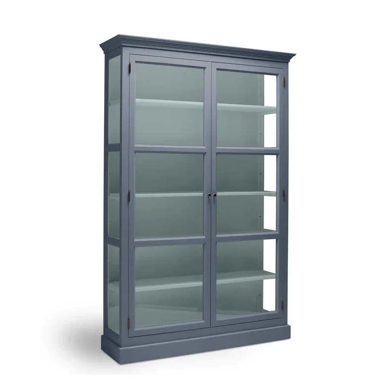 LIVINGOODIES H�J VITRINSKAB CARLINGTON MEDIUM BL�/GR�N - 145