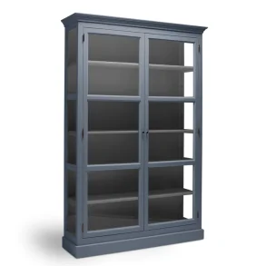 LIVINGOODIES H�J VITRINSKAB CARLINGTON MEDIUM BL�/M�RKEGR� - 145