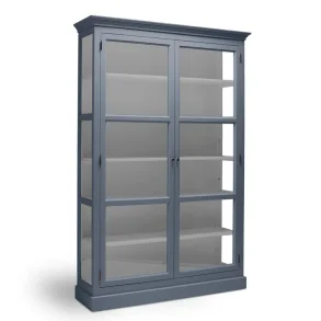 LIVINGOODIES H�J VITRINSKAB CARLINGTON MEDIUM BL�/LYSEGR� - 145