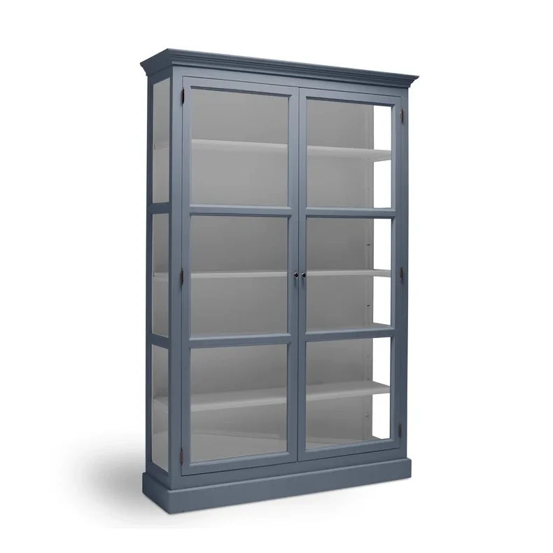 LIVINGOODIES H�J VITRINSKAB CARLINGTON MEDIUM BL�/LYSEGR� - 145