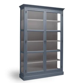 LIVINGOODIES H�J VITRINSKAB CARLINGTON MEDIUM BL�/GR�BRUN - 145
