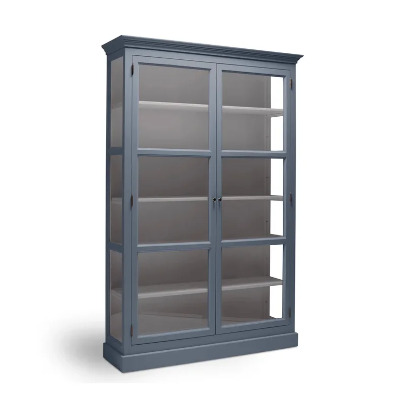 LIVINGOODIES H�J VITRINSKAB CARLINGTON MEDIUM BL�/GR�BRUN - 145