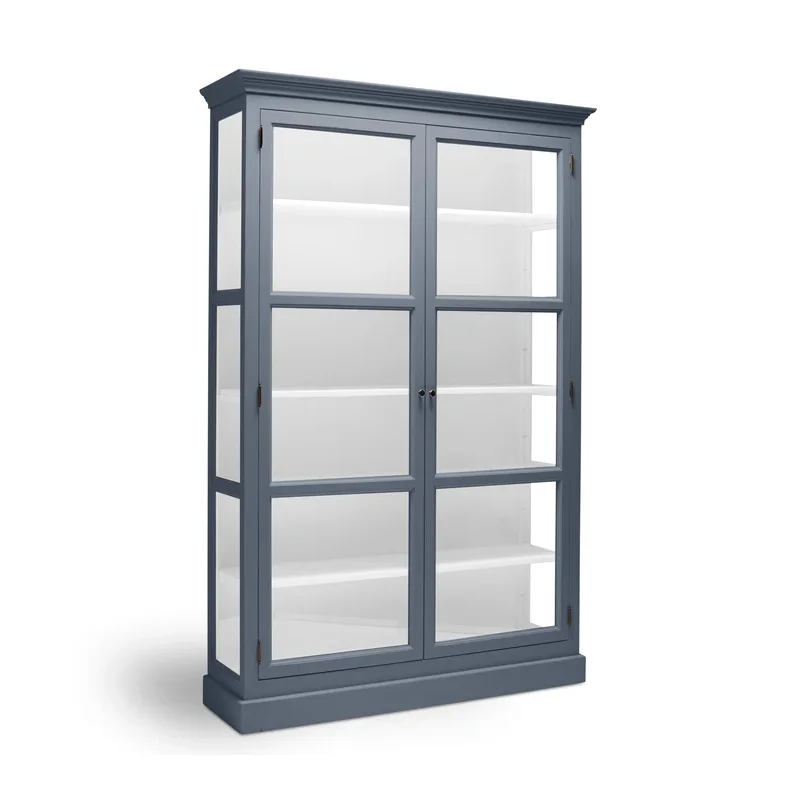LIVINGOODIES H�J VITRINSKAB CARLINGTON MEDIUM BL�/HVID - 145