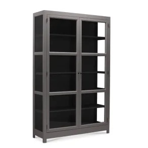 LIVINGOODIES VITRINSKAB CARLINGTON EDGE GR�BRUN/SORT - 130