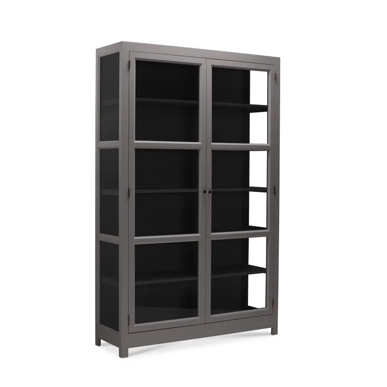 LIVINGOODIES VITRINSKAB CARLINGTON EDGE GR�BRUN/SORT - 130