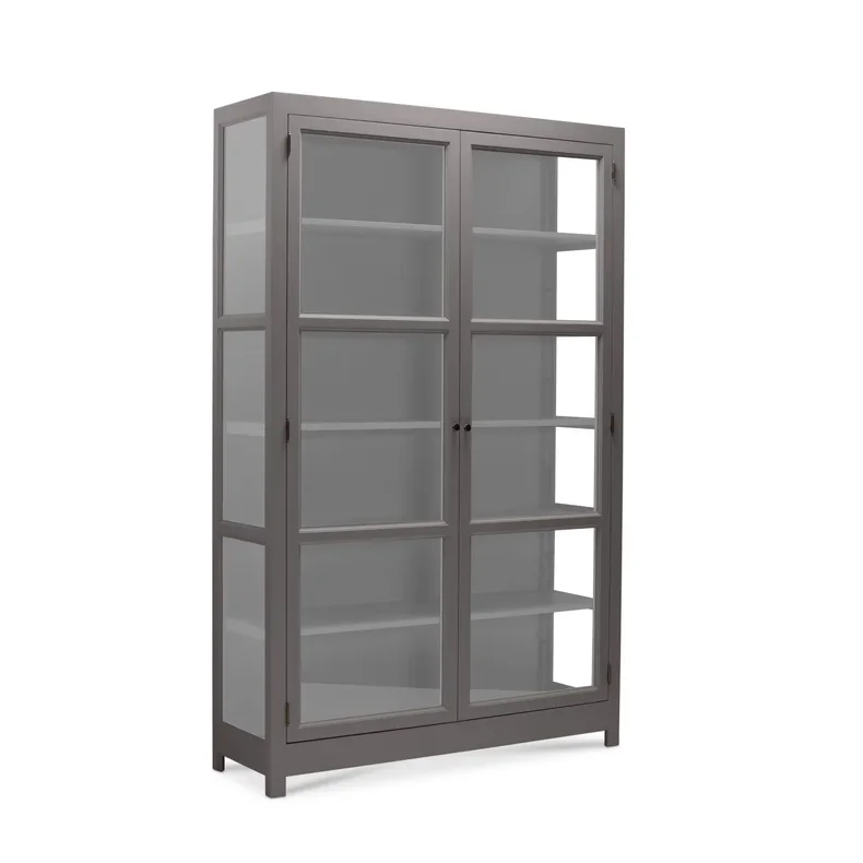 LIVINGOODIES VITRINSKAB CARLINGTON EDGE GR�BRUN/GR� - 130