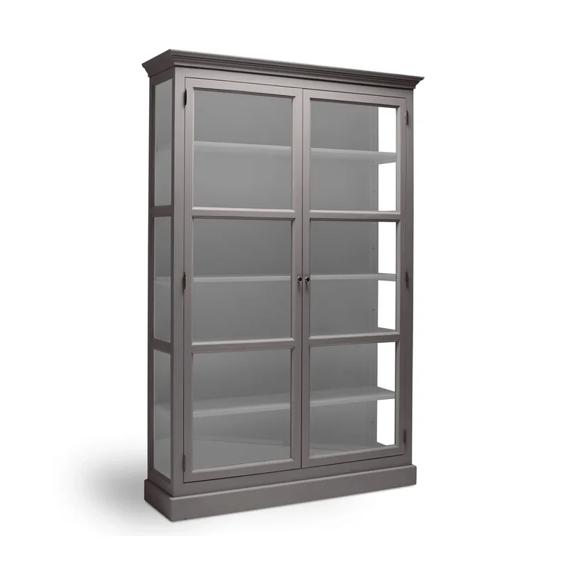LIVINGOODIES H�J VITRINSKAB CARLINGTON MEDIUM GR�BRUN/GR�- 120