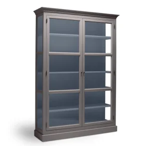 LIVINGOODIES VITRINSKAB CARLINGTON STOR GR�BRUN/BL� - 145