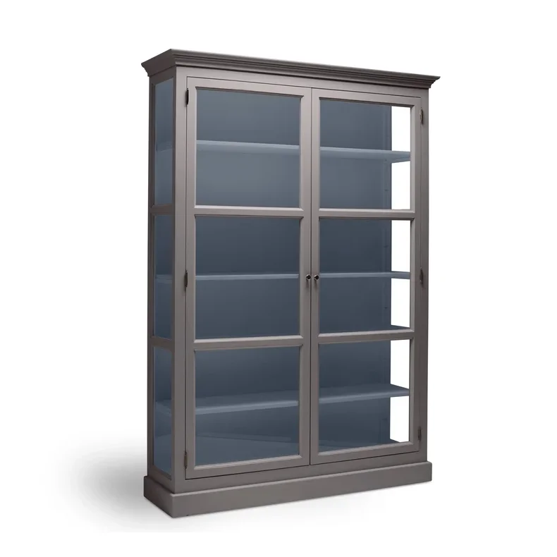 LIVINGOODIES VITRINSKAB CARLINGTON STOR GR�BRUN/BL� - 145