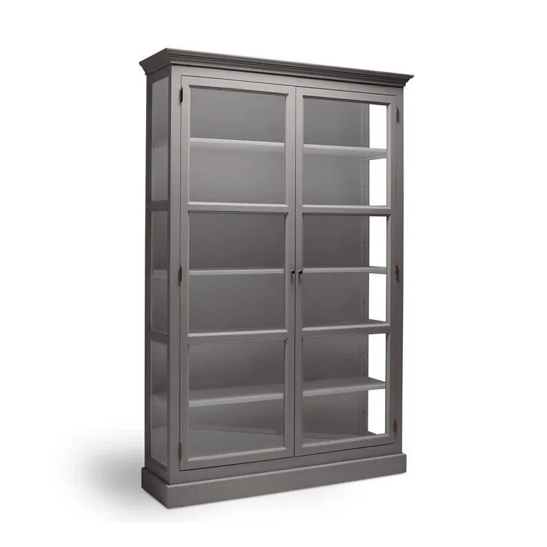 LIVINGOODIES H�J VITRINSKAB CARLINGTON MEDIUM GR�BRUN/GR�BRUN - 120