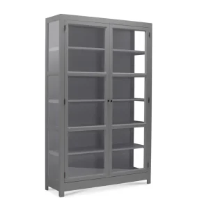 LIVINGOODIES VITRINSKAB CARLINGTON MELLEM GR�/BL�GR� - 100