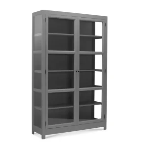 LIVINGOODIES VITRINSKAB CARLINGTON MELLEM GR�/M�RKEGR� - 100