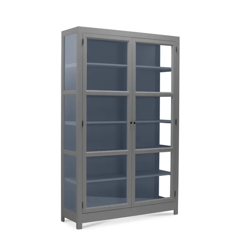 LIVINGOODIES VITRINSKAB CARLINGTON MELLEM GR�/BL� - 100