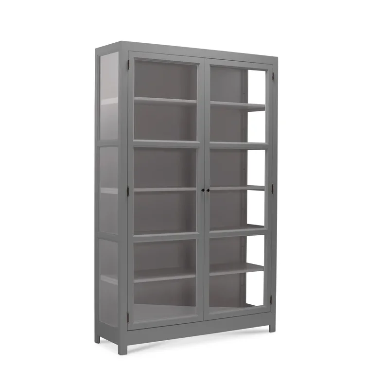 LIVINGOODIES VITRINSKAB CARLINGTON MELLEM GR�/GR�BRUN - 100