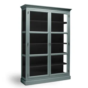 LIVINGOODIES H�J VITRINSKAB CARLINGTON STOR GR�N/SORT - 145