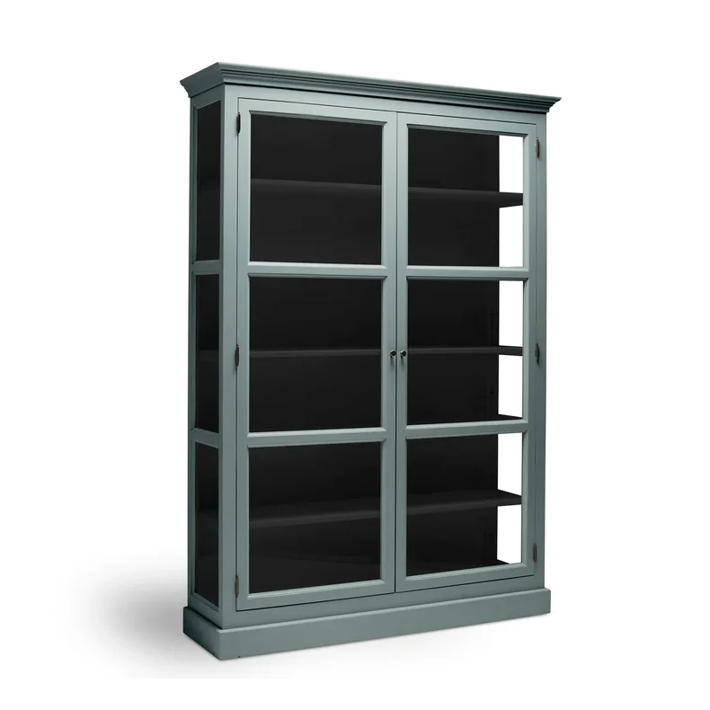 LIVINGOODIES H�J VITRINSKAB CARLINGTON STOR GR�N/SORT - 145